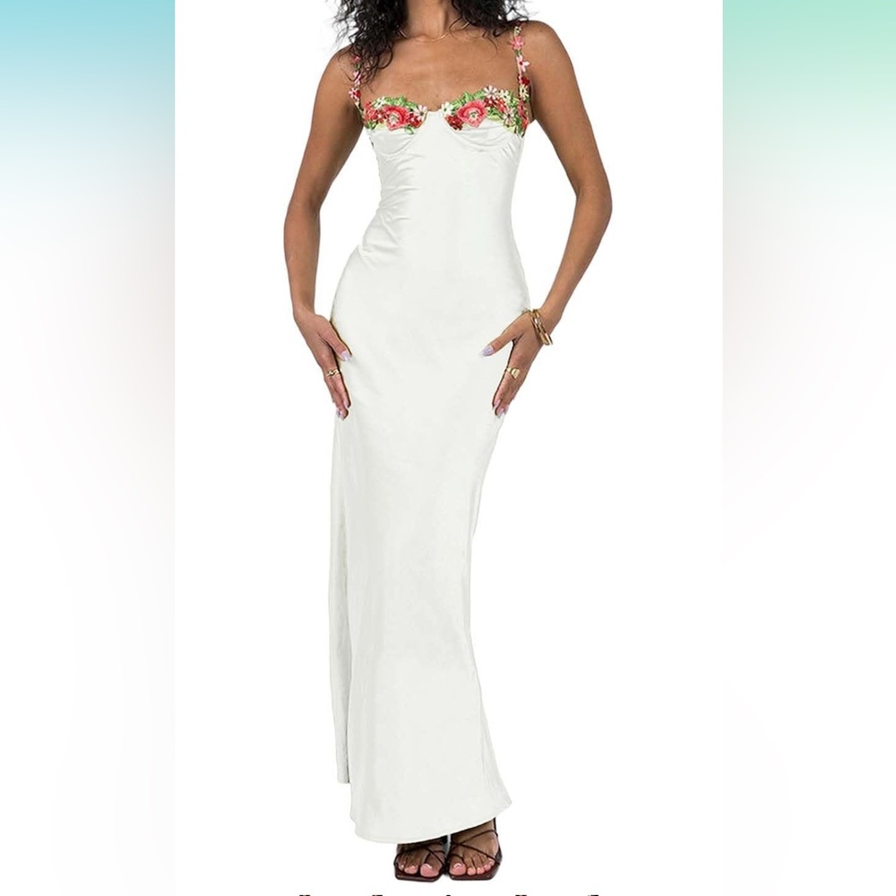 Floral Embroidered Maxi